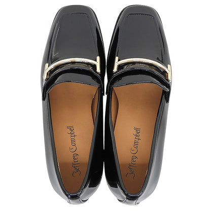 JeffreyCampbell ジェフリーキャンベル 未使用 パテント パールヒール ローファー シューズ レディース 黒 ブラック 38 FJF3841 シューズ