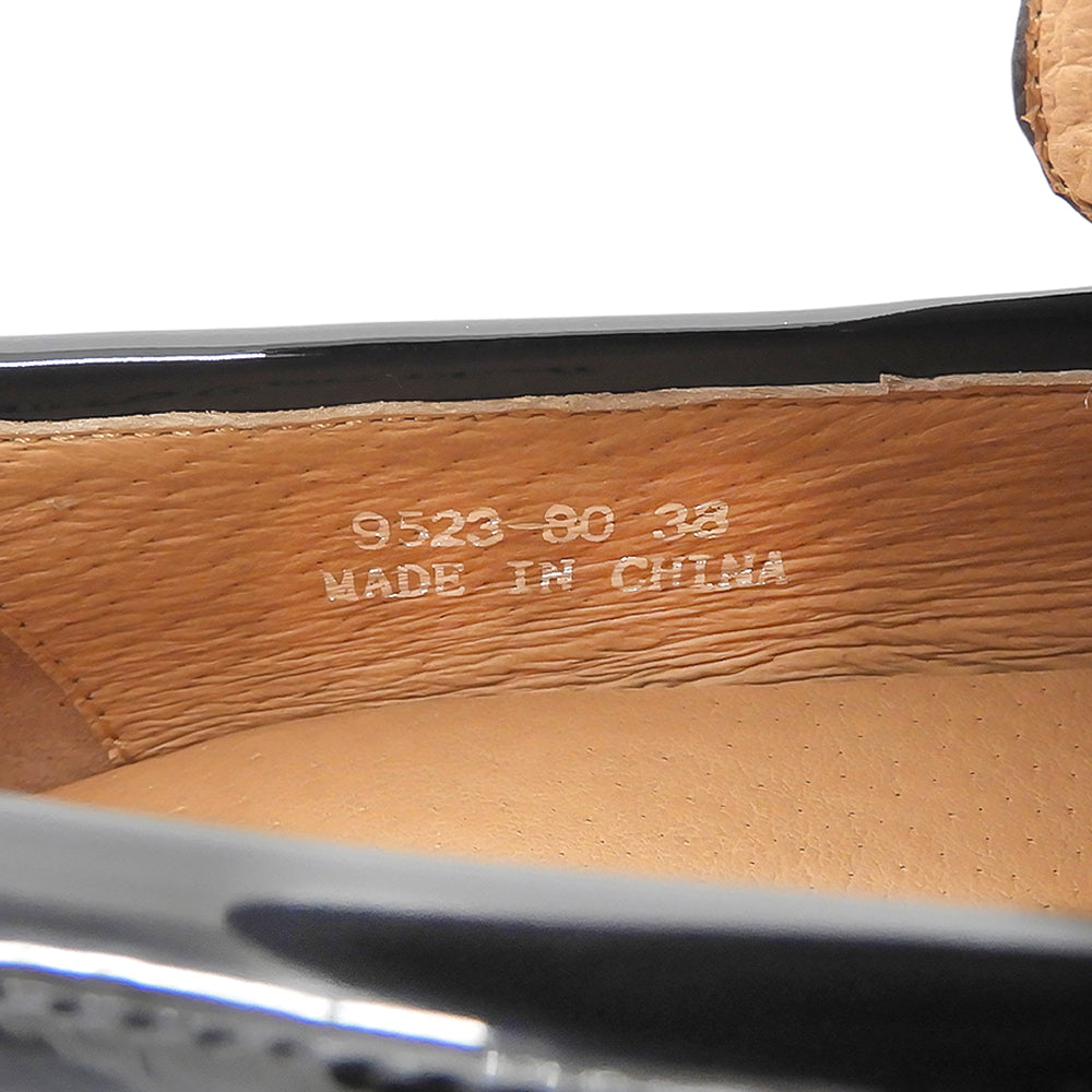 JeffreyCampbell ジェフリーキャンベル 未使用 パテント パールヒール ローファー シューズ レディース 黒 ブラック 38 FJF3841 シューズ