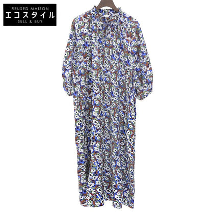 BALLSEY ボールジー ランダムプリーツ フラワープリント フレンチスリーブ ワンピース レディース マルチ 36 11-06-14-06732 ワンピース
