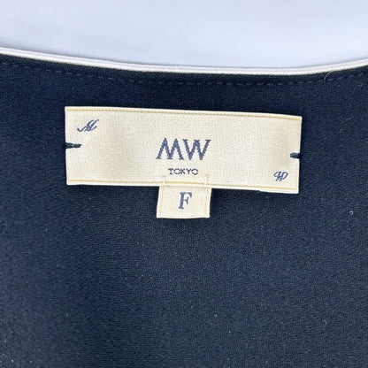 MW TOKYO エムダブリュー 15-FK003 ブラック イミテーションパール ノースリーブシャツ トップス