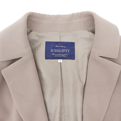 JGbyJUSGLITTY ジャスグリッティー 美品 バックボリューム ベルテッドコート レディース グレージュ 1 40129290 20AW コート