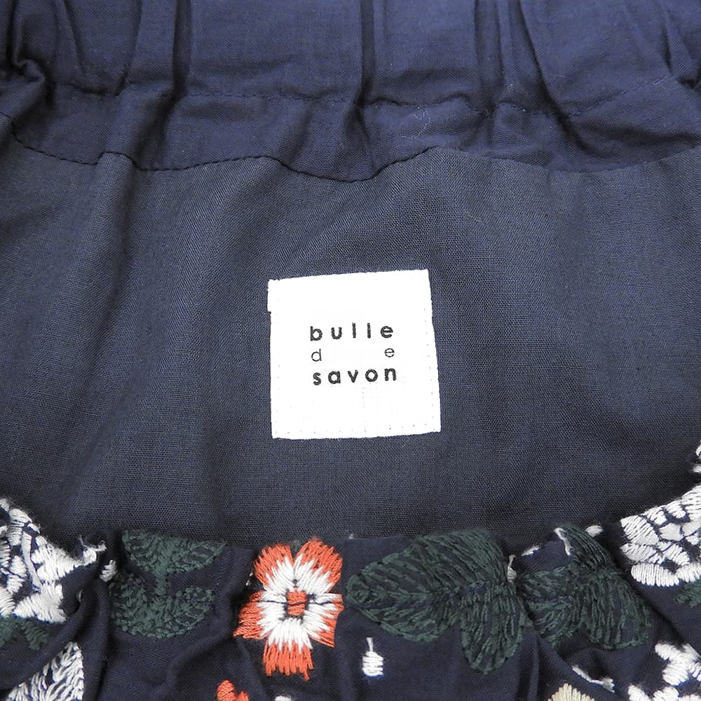 bulle de savon ビュルデサボン 花刺繍 スカート レディース ネイビー マルチカラー F 03-01-SK-001-24-2 24年製 スカート