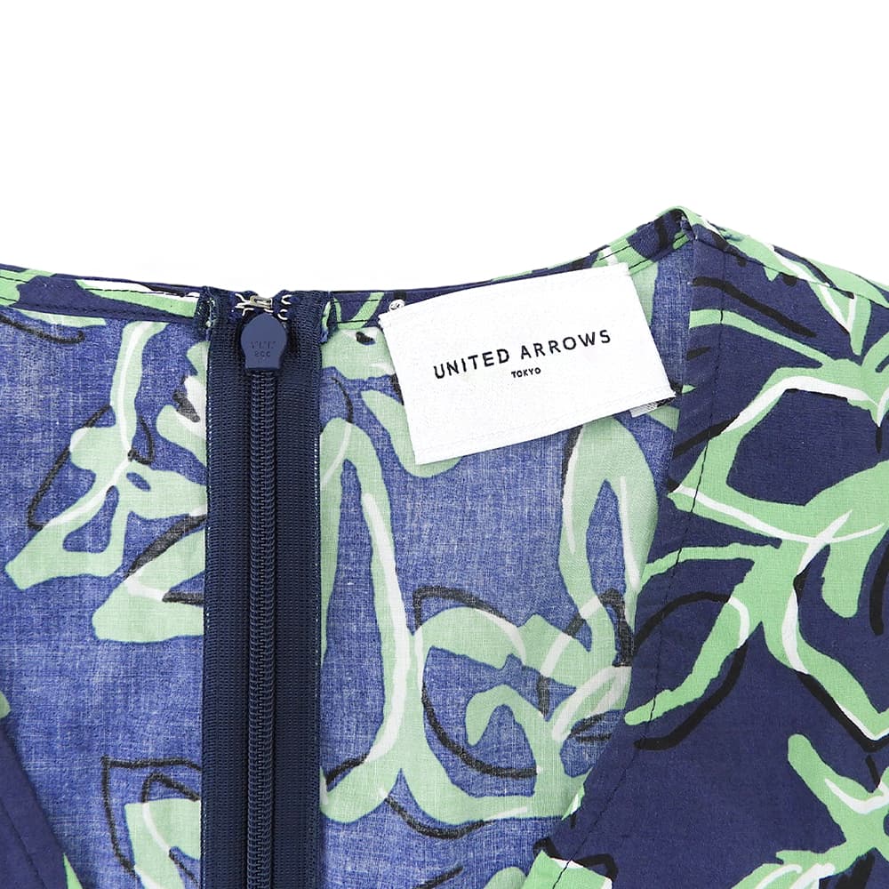 UNITED ARROWS ユナイテッドアローズ フローラル マキシワンピース レディース ネイビー グリーン 36 1526-215-5109 ワンピース