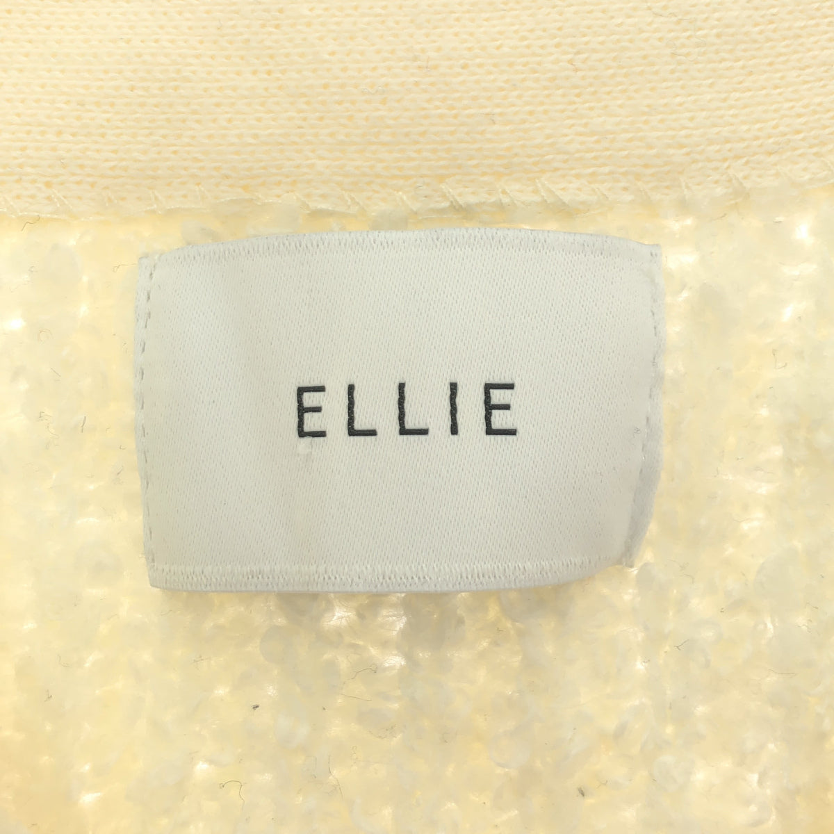 ELLIE エリー EK-25023 ホワイト ロングブークレカーディガン トップス