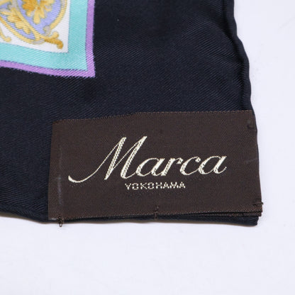 伝統横濱スカーフMarca マルカヨコハマ 【美品】馬車行列 シルクツイル スカーフ