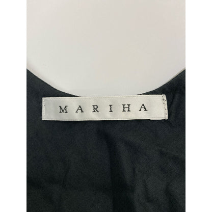 MARIHA Black Cotton Maxi Dress