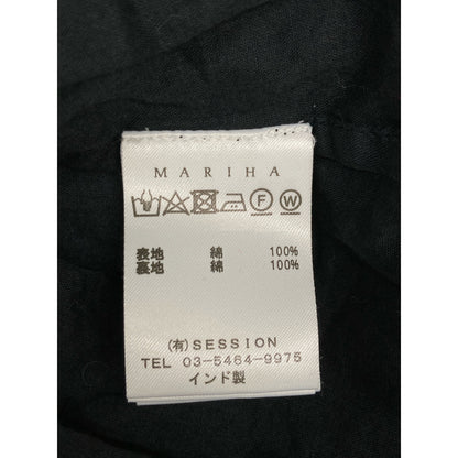 MARIHA Black Cotton Maxi Dress