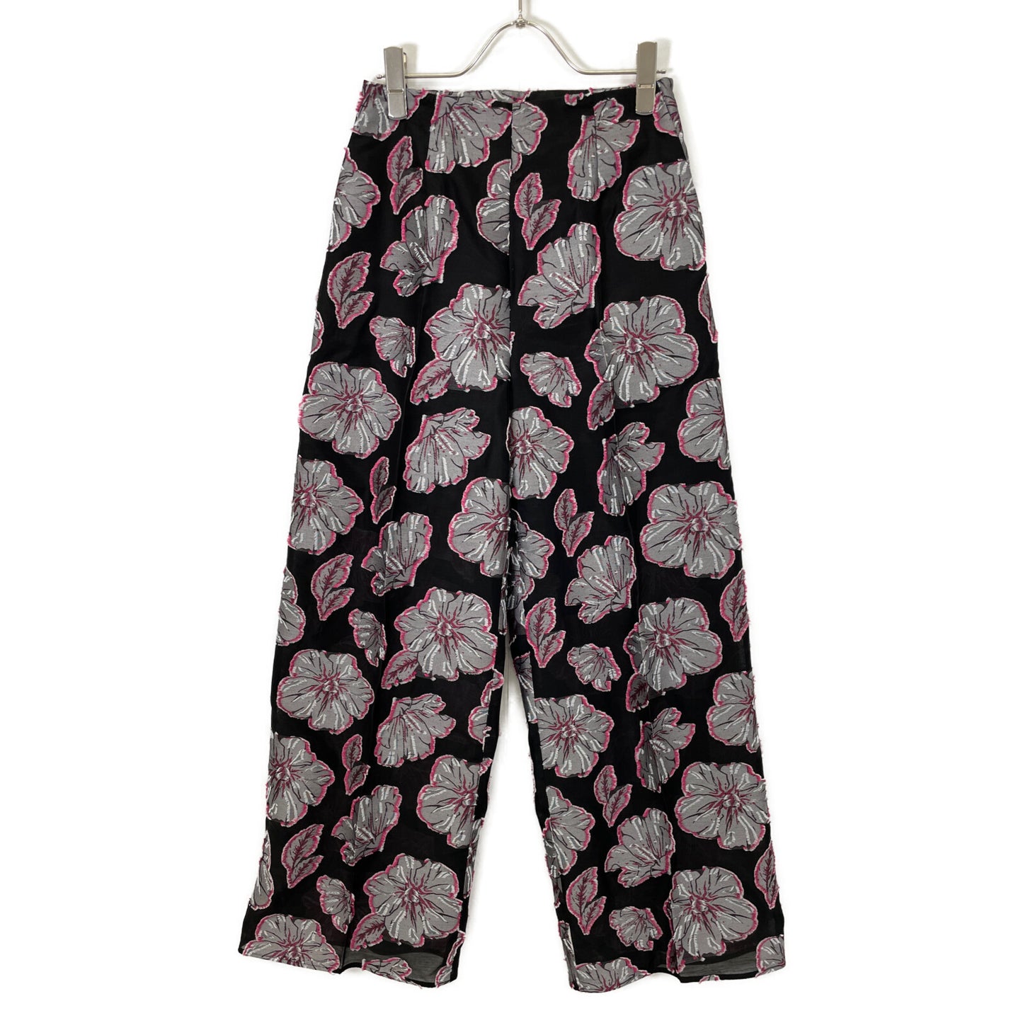 EBONY Ebony Black Rose of Sharon Wide Pants Bottoms