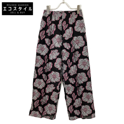 EBONY Ebony Black Rose of Sharon Wide Pants Bottoms