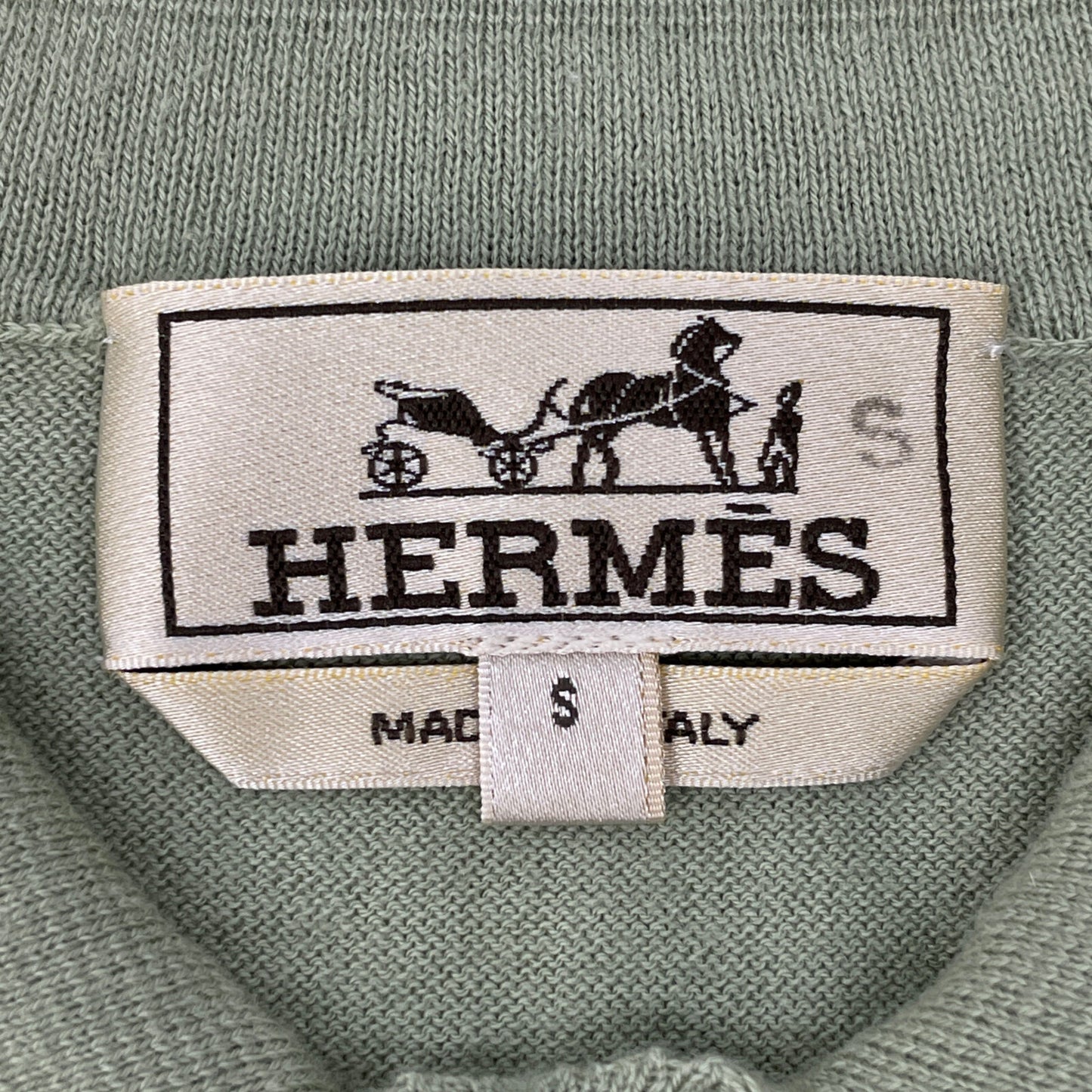 HERMES 爱马仕 21SS 绿色 棉羊毛×羊绒 短袖针织Polo衫 上衣