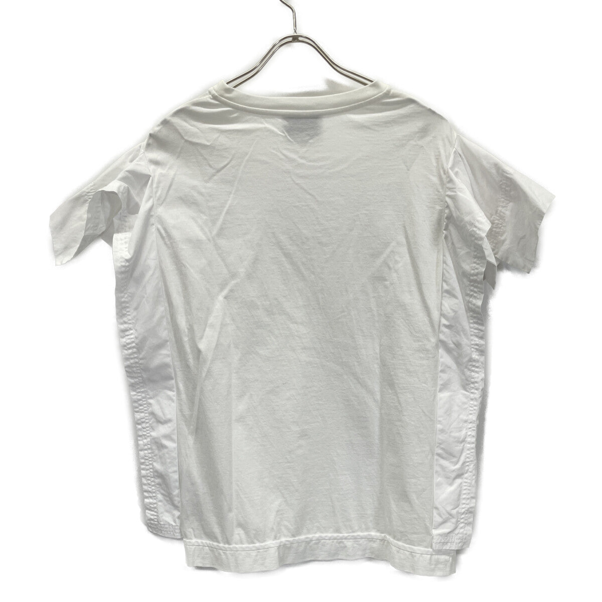 3.1 Phillip Lim 21SS E211-1696MJY White Cotton Ruffle Sleeve Short Sleeve Cut and Sew Top L Ladies