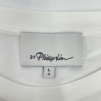 3.1 Phillip Lim 21SS E211-1696MJY White Cotton Ruffle Sleeve Short Sleeve Cut and Sew Top L Ladies