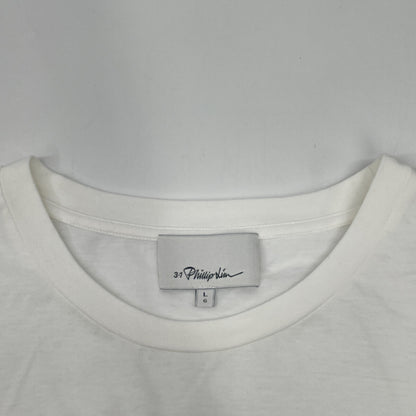 3.1 Phillip Lim 21SS E211-1696MJY White Cotton Ruffle Sleeve Short Sleeve Cut and Sew Top L Ladies