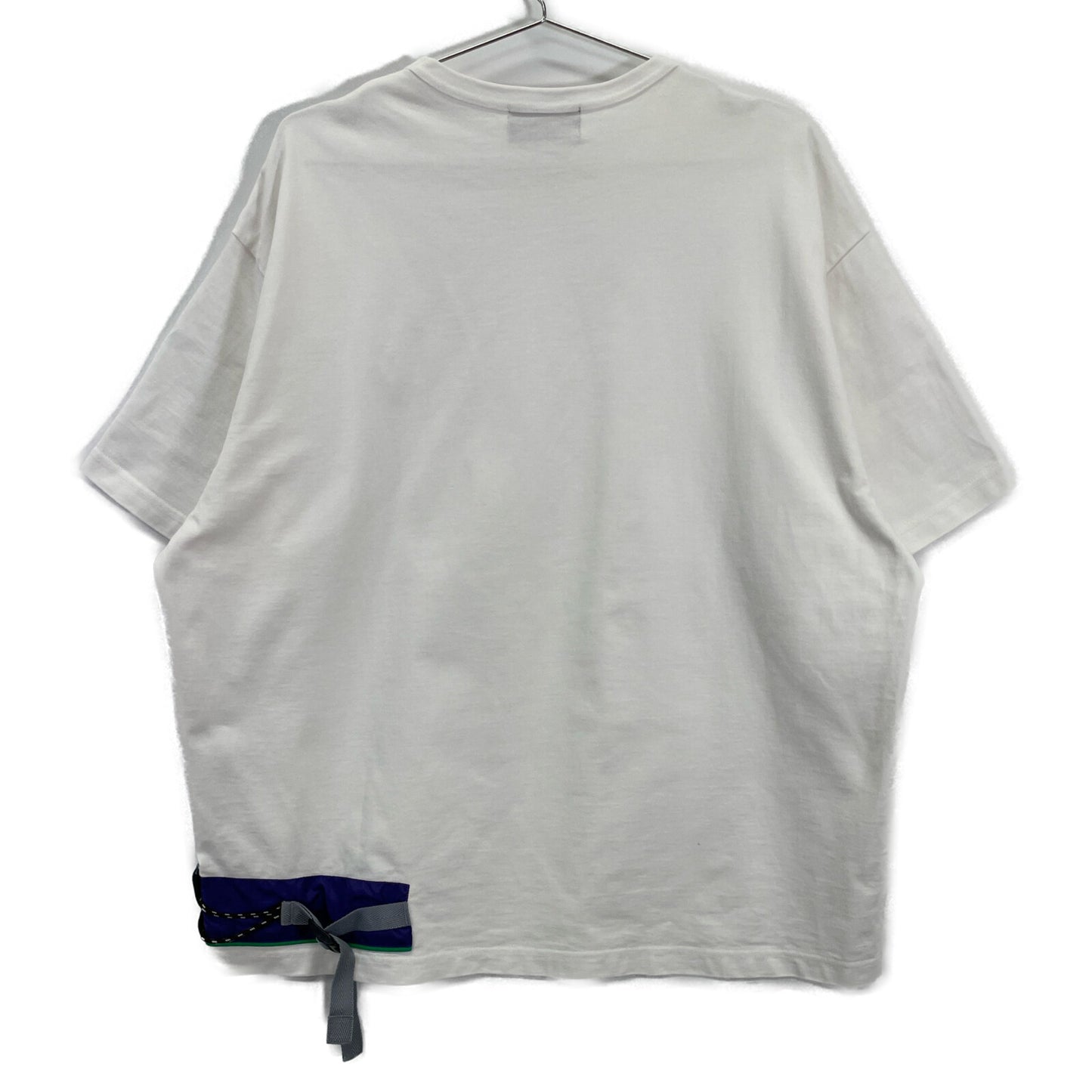 kolor 23SS 23SCM-T17207S White Cotton Patchwork-Panel Tee Top 2 Men's