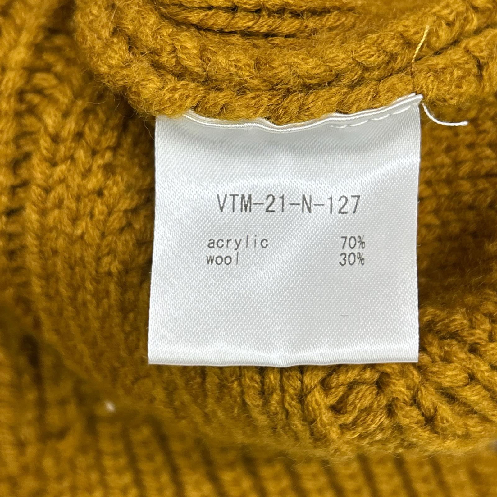 VICTIM ヴィクティム マスタード DAMAGE CABLE KNIT トップス