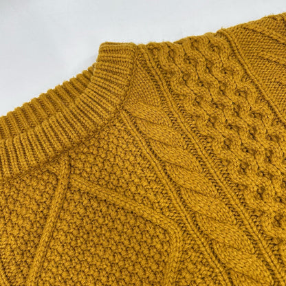 VICTIM ヴィクティム マスタード DAMAGE CABLE KNIT トップス