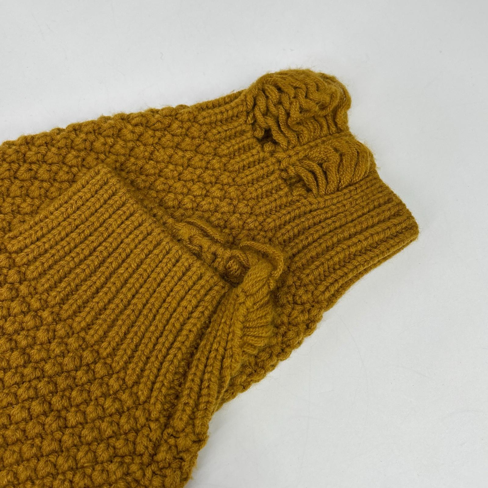 VICTIM ヴィクティム マスタード DAMAGE CABLE KNIT トップス