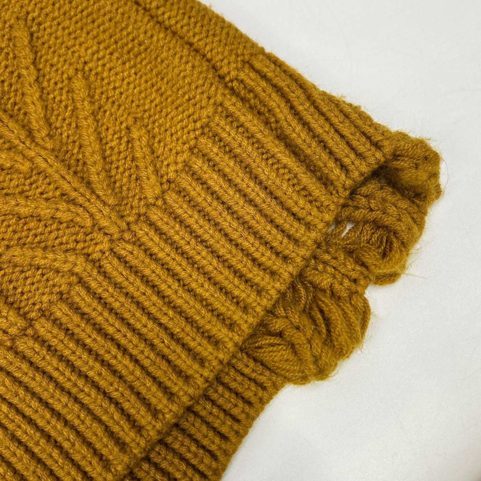 VICTIM ヴィクティム マスタード DAMAGE CABLE KNIT トップス
