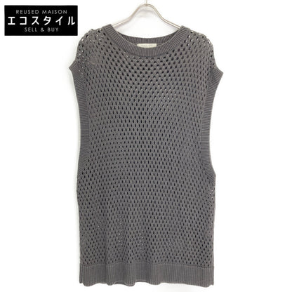 PUBLIC TOKYO 152332003 Gray Cotton x Rayon Mesh Knit Vest FREE Men's