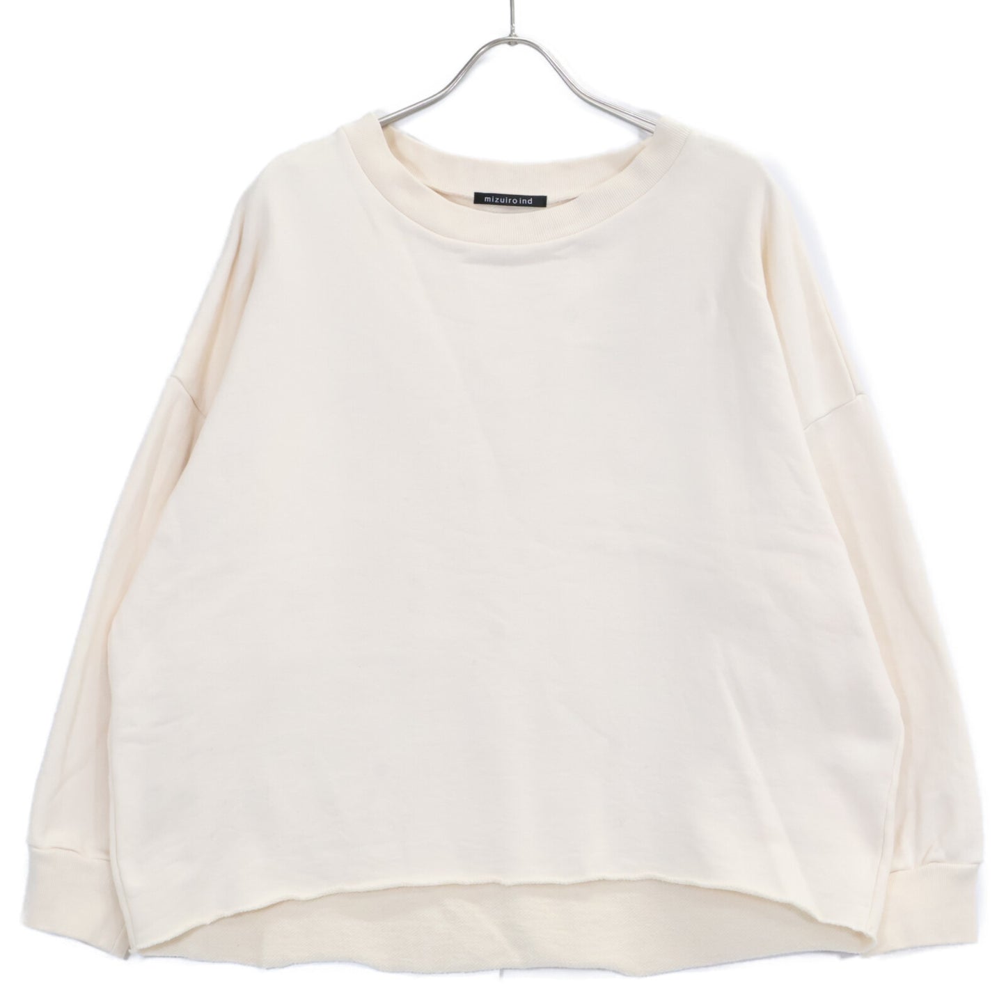mizuiro ind Ivory 100% Cotton Pullover Sweatshirt Top F