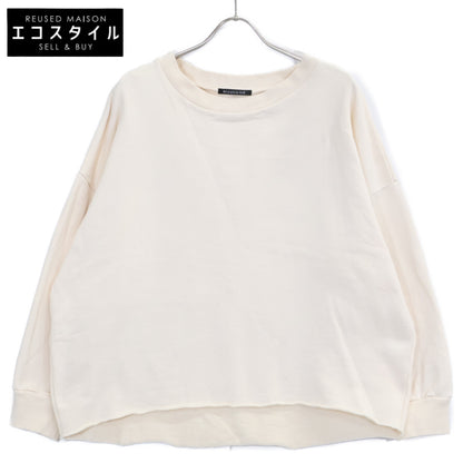 mizuiro ind Ivory 100% Cotton Pullover Sweatshirt Top F