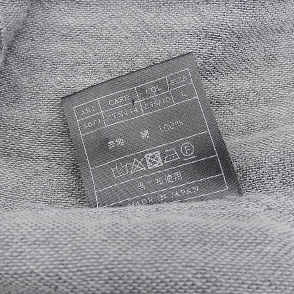 AKM Cotton Snap-Button Stripe Shirt Top Men's Grey L Top L