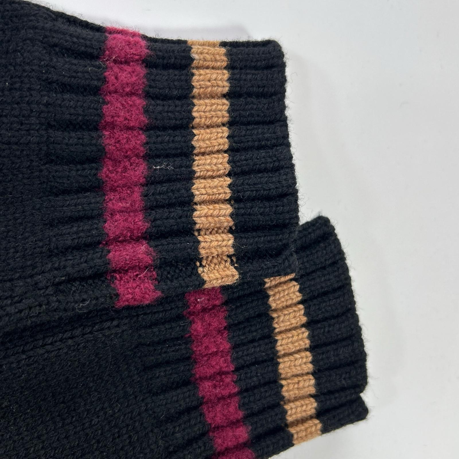 BLUE LABEL CRESTBRIDGE ブルーレーベルクレストブリッジ ブラック ビッグアーガイルプルオーバーニット トップス