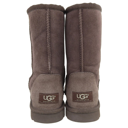 UGG アグ 美品 CLASSIC SHORT ムートンブーツ レディース ブラウン 23cm 5825 シューズ 6(US)