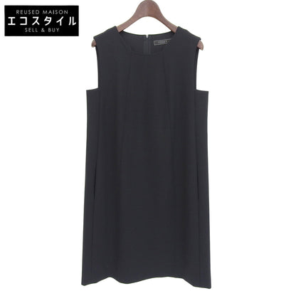 美品 バックジップ ノースリーブ ワンピース レディース ウール混 ブラック 40 37794-AOFI13P ワンピース 40 レディース