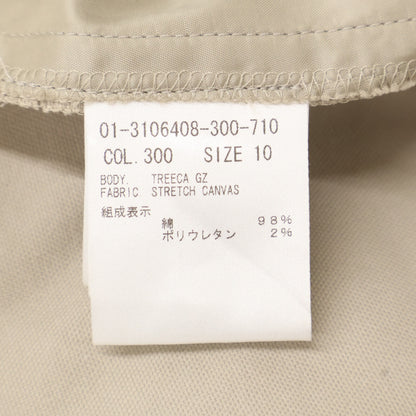 Theory 23SS Beige Stretch Canvas Treeca GZ Pants Bottoms 10 Women's