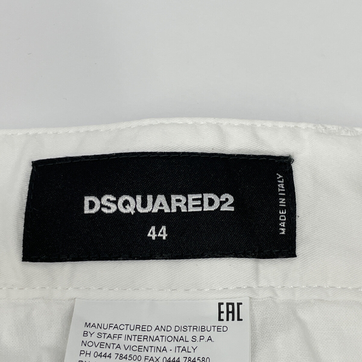 DSQUARED2 ディースクエアード S71MU0578 白色 棉质 短款工装裤 下装 44 男士