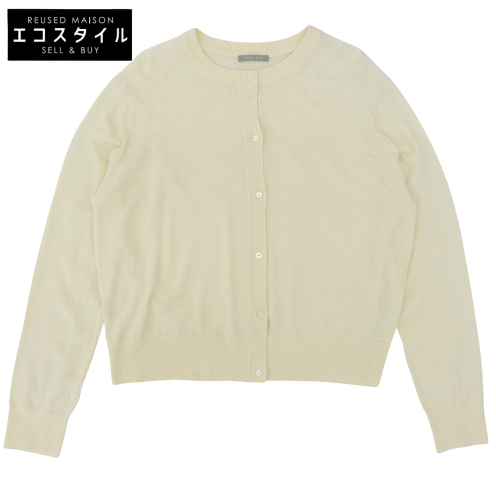 美品 Lulu Geena 象牙色 羊毛针织开衫 上衣 女士 42 24AW 03-4303735 上衣 42 女士