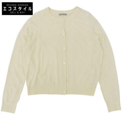 美品 Lulu Geena 象牙色 羊毛针织开衫 上衣 女士 42 24AW 03-4303735 上衣 42 女士