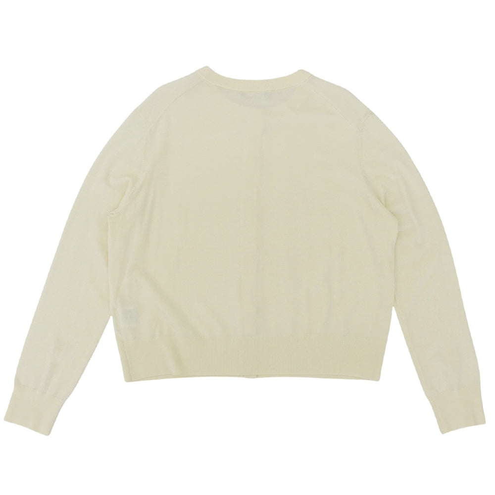 美品 Lulu Geena 象牙色 羊毛针织开衫 上衣 女士 42 24AW 03-4303735 上衣 42 女士