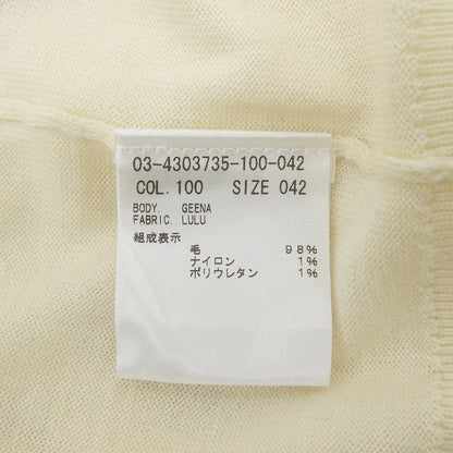 美品 Lulu Geena 象牙色 羊毛针织开衫 上衣 女士 42 24AW 03-4303735 上衣 42 女士