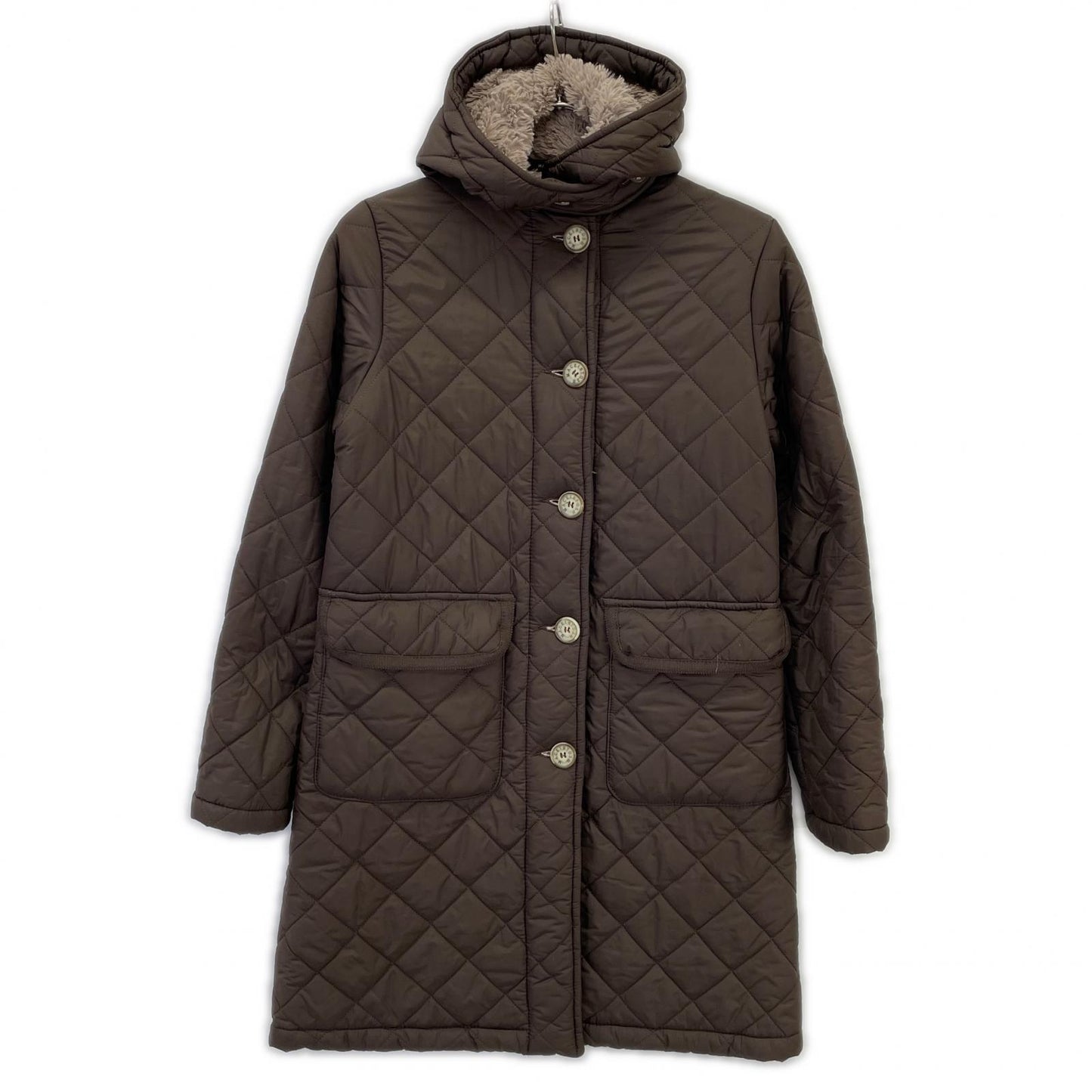 MACKINTOSH 麦金托什 棕色 内衬羊羔绒 菱格 36码 大衣