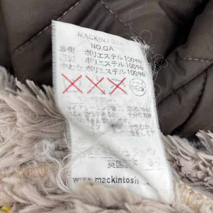 MACKINTOSH 麦金托什 棕色 内衬羊羔绒 菱格 36码 大衣