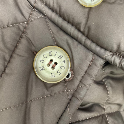 MACKINTOSH 麦金托什 棕色 内衬羊羔绒 菱格 36码 大衣