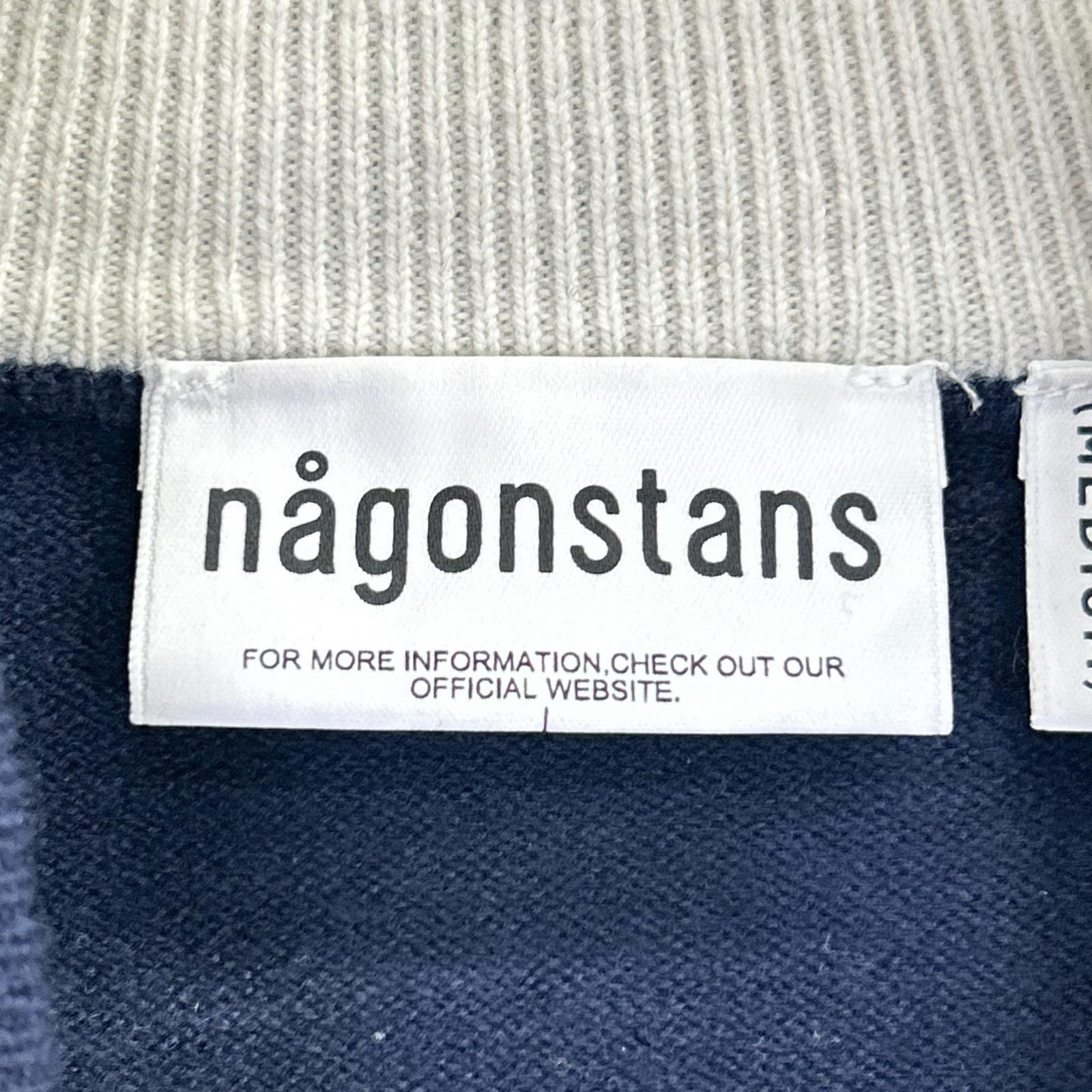 nagonstans 纳贡斯坦斯 23AW 470GA170-1020 海军蓝 羊毛立领套头衫 上衣 M