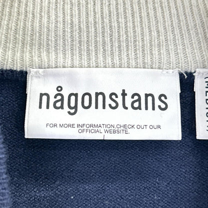 nagonstans 纳贡斯坦斯 23AW 470GA170-1020 海军蓝 羊毛立领套头衫 上衣 M