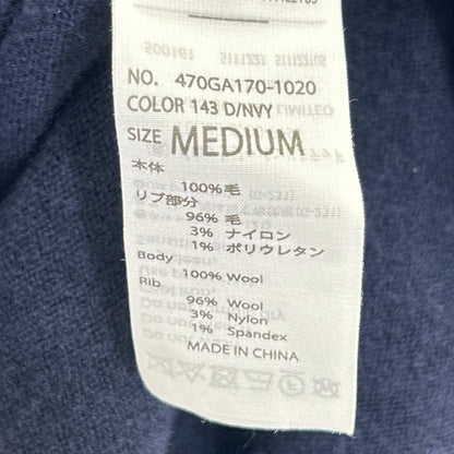nagonstans 纳贡斯坦斯 23AW 470GA170-1020 海军蓝 羊毛立领套头衫 上衣 M