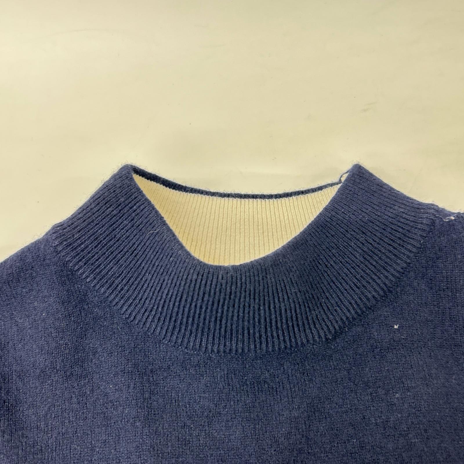 nagonstans 纳贡斯坦斯 23AW 470GA170-1020 海军蓝 羊毛立领套头衫 上衣 M