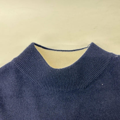 nagonstans 纳贡斯坦斯 23AW 470GA170-1020 海军蓝 羊毛立领套头衫 上衣 M