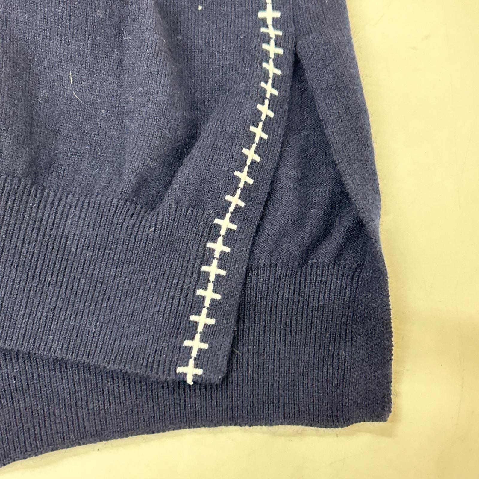 nagonstans 纳贡斯坦斯 23AW 470GA170-1020 海军蓝 羊毛立领套头衫 上衣 M