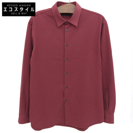 jun hashimoto ジュンハシモト ポリエステル×レーヨン ボタンダウン ロングスリーブ シャツ トップス メンズ レッド 4 トップス