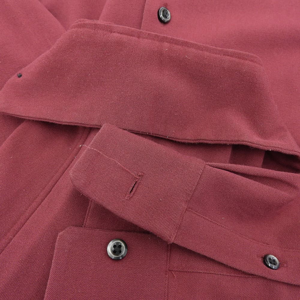 jun hashimoto ジュンハシモト ポリエステル×レーヨン ボタンダウン ロングスリーブ シャツ トップス メンズ レッド 4 トップス