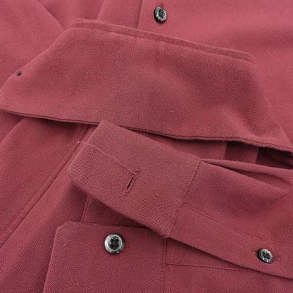 jun hashimoto ジュンハシモト ポリエステル×レーヨン ボタンダウン ロングスリーブ シャツ トップス メンズ レッド 4 トップス