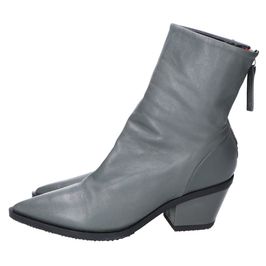Halmanera ハルマネラ 23AW グレー GEMA26 ポインテッドトゥチャンキーショートブーツ シューズ 36 レディース