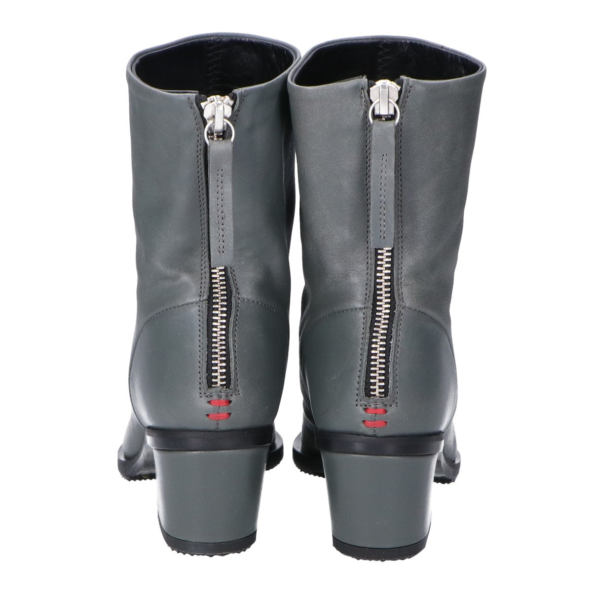 Halmanera Halmanera 23AW Gray GEMA26 Pointed Toe Chunky Short Boots Shoes 36 Women's