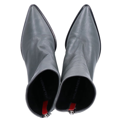 Halmanera Halmanera 23AW Gray GEMA26 Pointed Toe Chunky Short Boots Shoes 36 Women's
